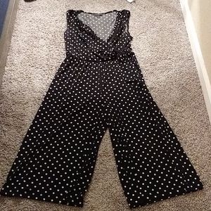 Polka-Dot Cropped Coveralls